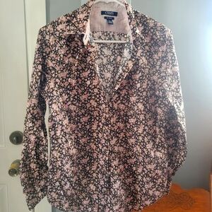 Womens Chaps button down blouse in floral print